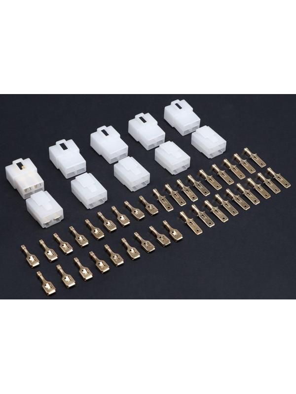 Разъем автомобильный, штекер-гнездо DJ7041-6.3-11/21, 4 контакта, набор 5 шт