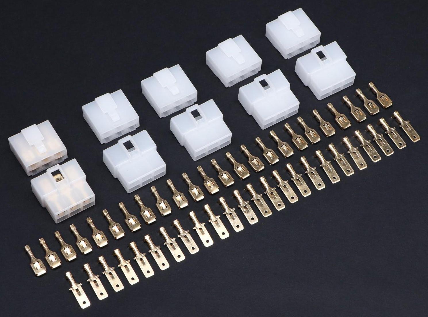 Разъем автомобильный, штекер-гнездо DJ7061-6.3-11/21, 6 контактов, набор 5 шт