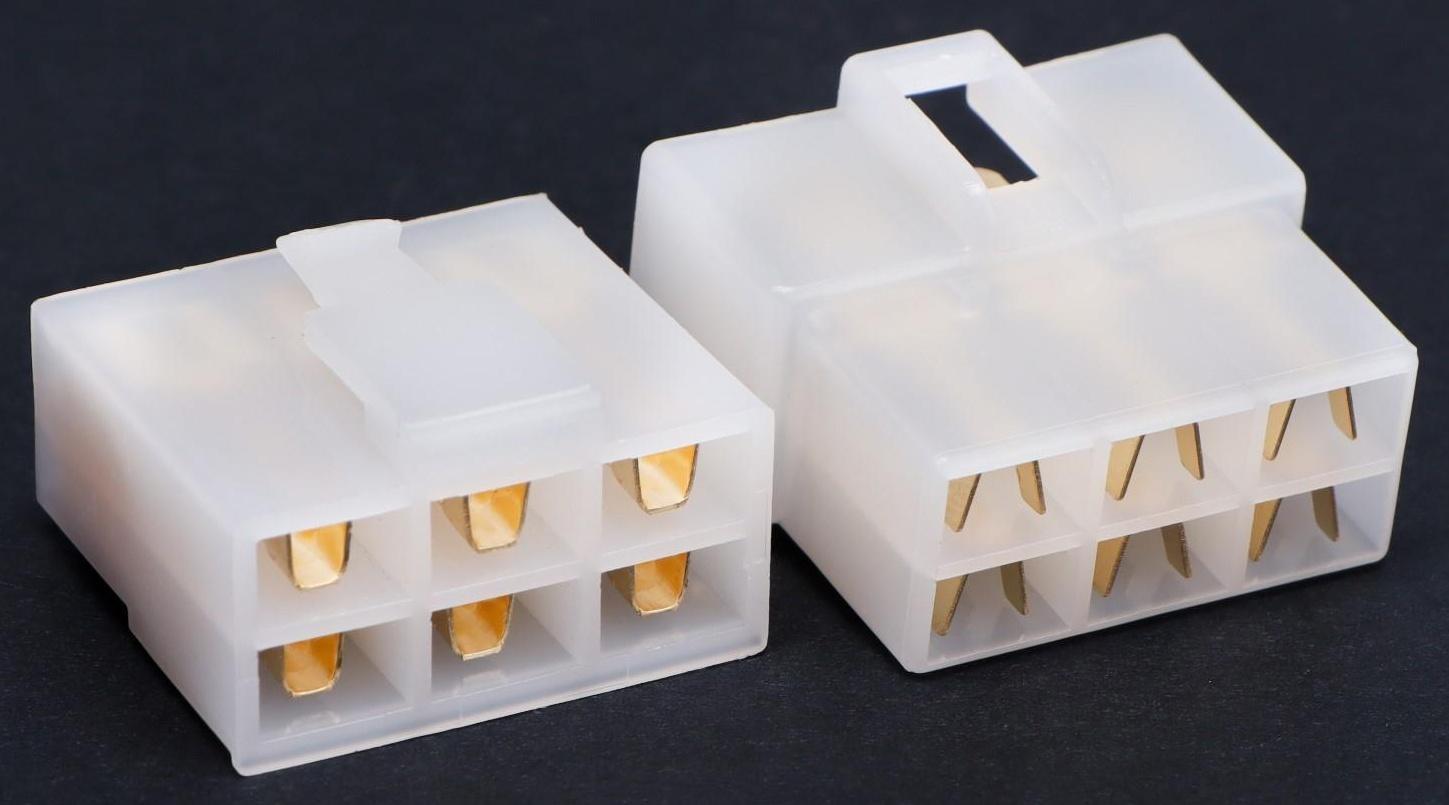 Разъем автомобильный, штекер-гнездо DJ7061-6.3-11/21, 6 контактов, набор 5 шт