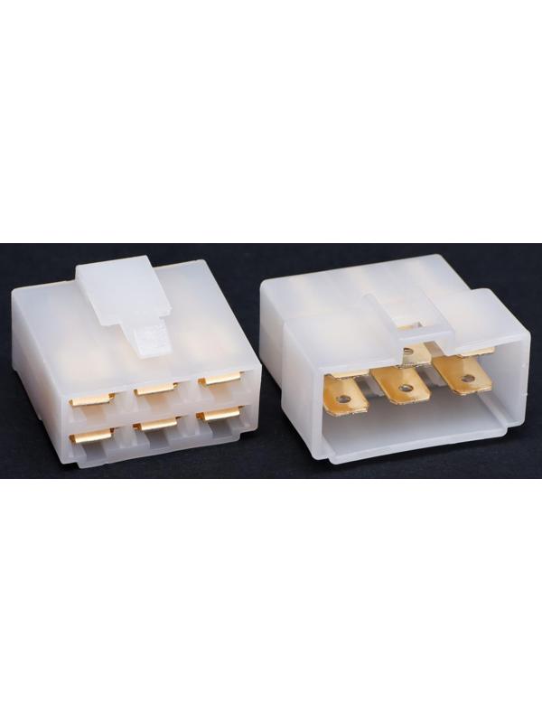 Разъем автомобильный, штекер-гнездо DJ7061-6.3-11/21, 6 контактов, набор 5 шт