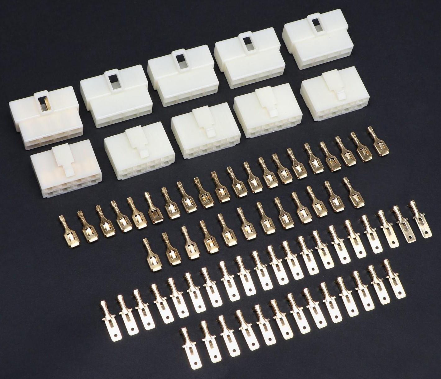 Разъем автомобильный, штекер-гнездо DJ7081-6.3-11/21, 8 контактов, набор 5 шт