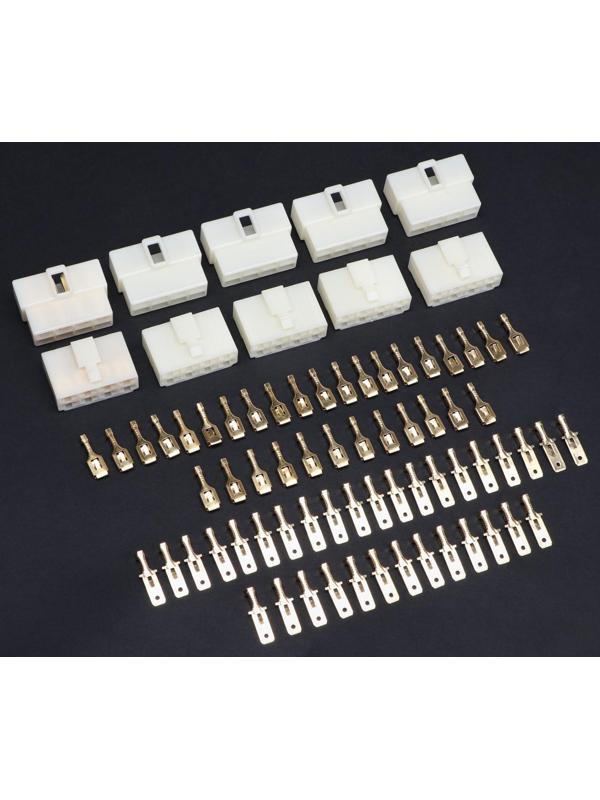 Разъем автомобильный, штекер-гнездо DJ7081-6.3-11/21, 8 контактов, набор 5 шт