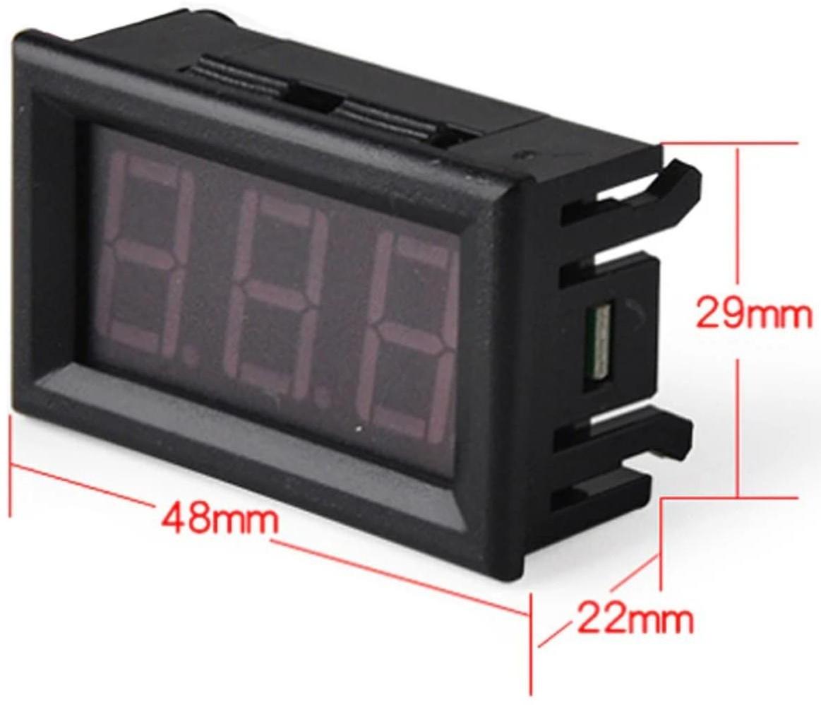 Вольтметр TORSO, DC 0-30 В, провод 20 см