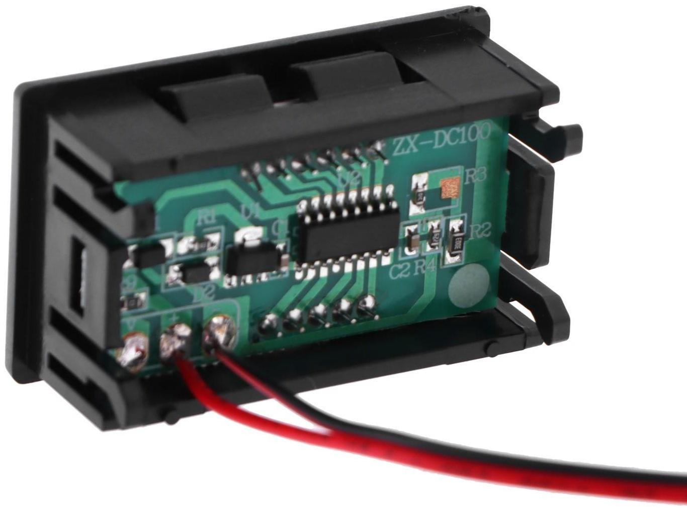 Вольтметр TORSO, DC 0-30 В, провод 20 см