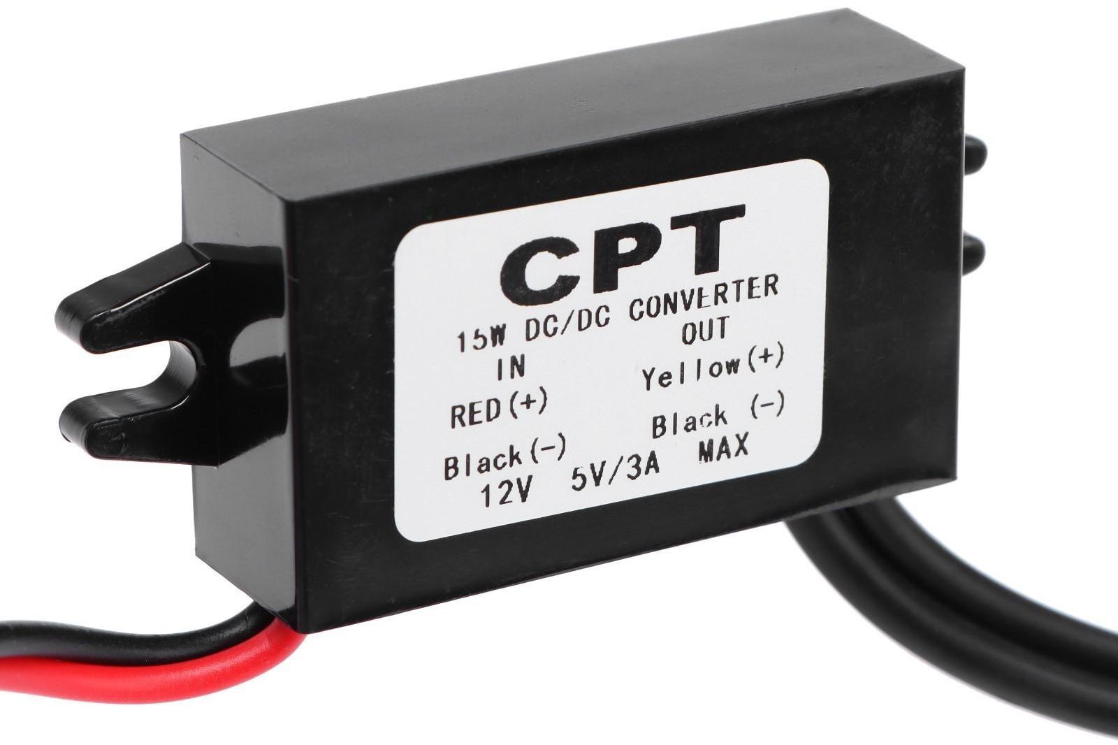 Преобразователь напряжения TORSO, 12 - 5 В, 2 USB, 3 А