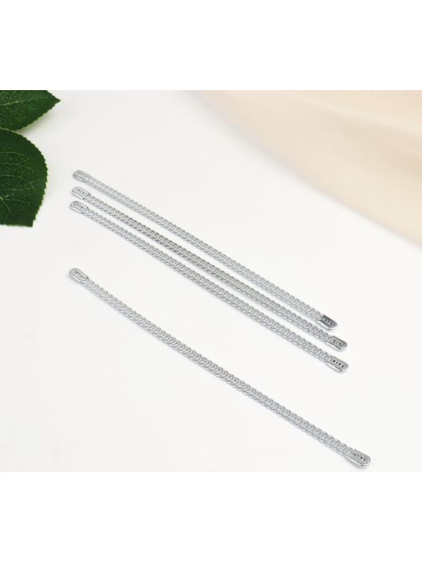 Пластина для корсета, металлическая, 160 × 5 мм, 4 шт, цвет серебряный