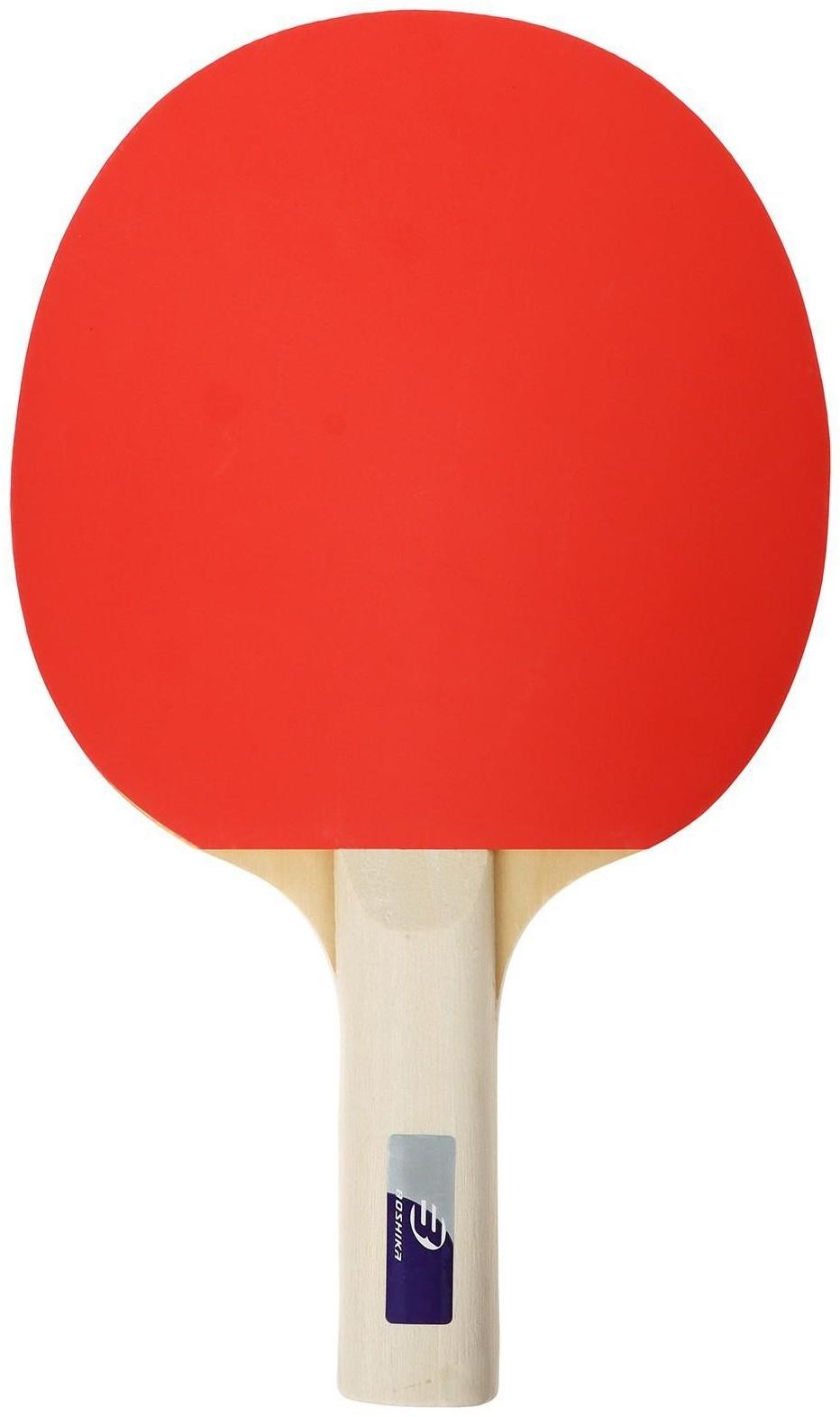 Ракетка для настольного тенниса BOSHIKA Beginner 1*, для любителей, губка 1,5 мм, прямая ручка