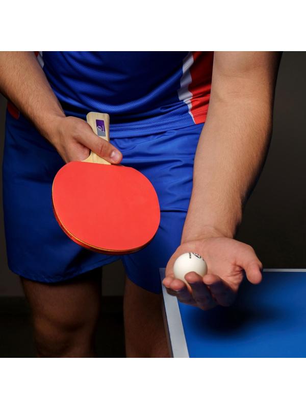 Набор для настольного тенниса BOSHIKA Control 10, 2 ракетки,3 мяча, губка 1,5 мм, коническая ручка