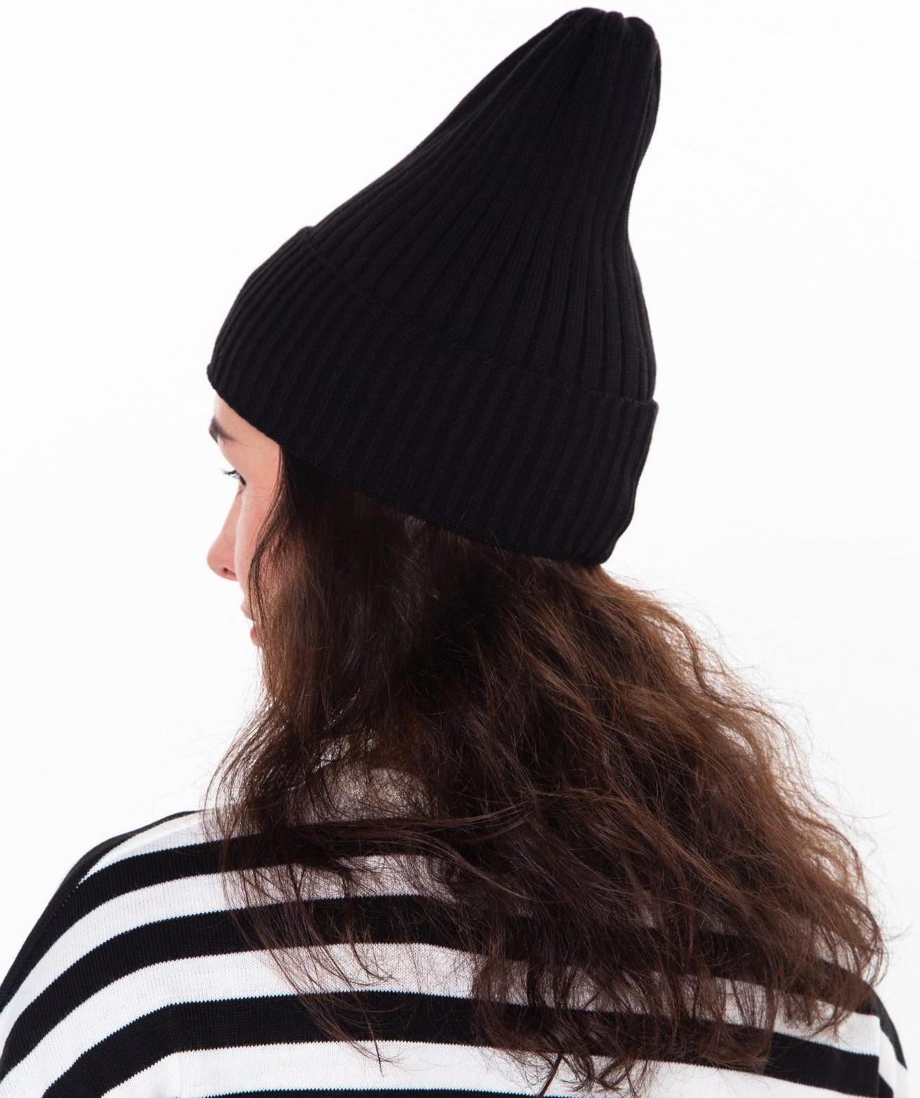 Шапка женская зимняя, цвет чёрный, размер 52-56