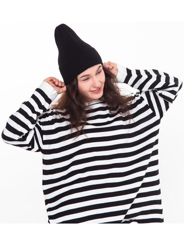 Шапка женская зимняя, цвет чёрный, размер 52-56