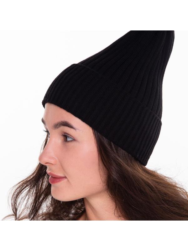 Шапка женская зимняя, цвет чёрный, размер 52-56