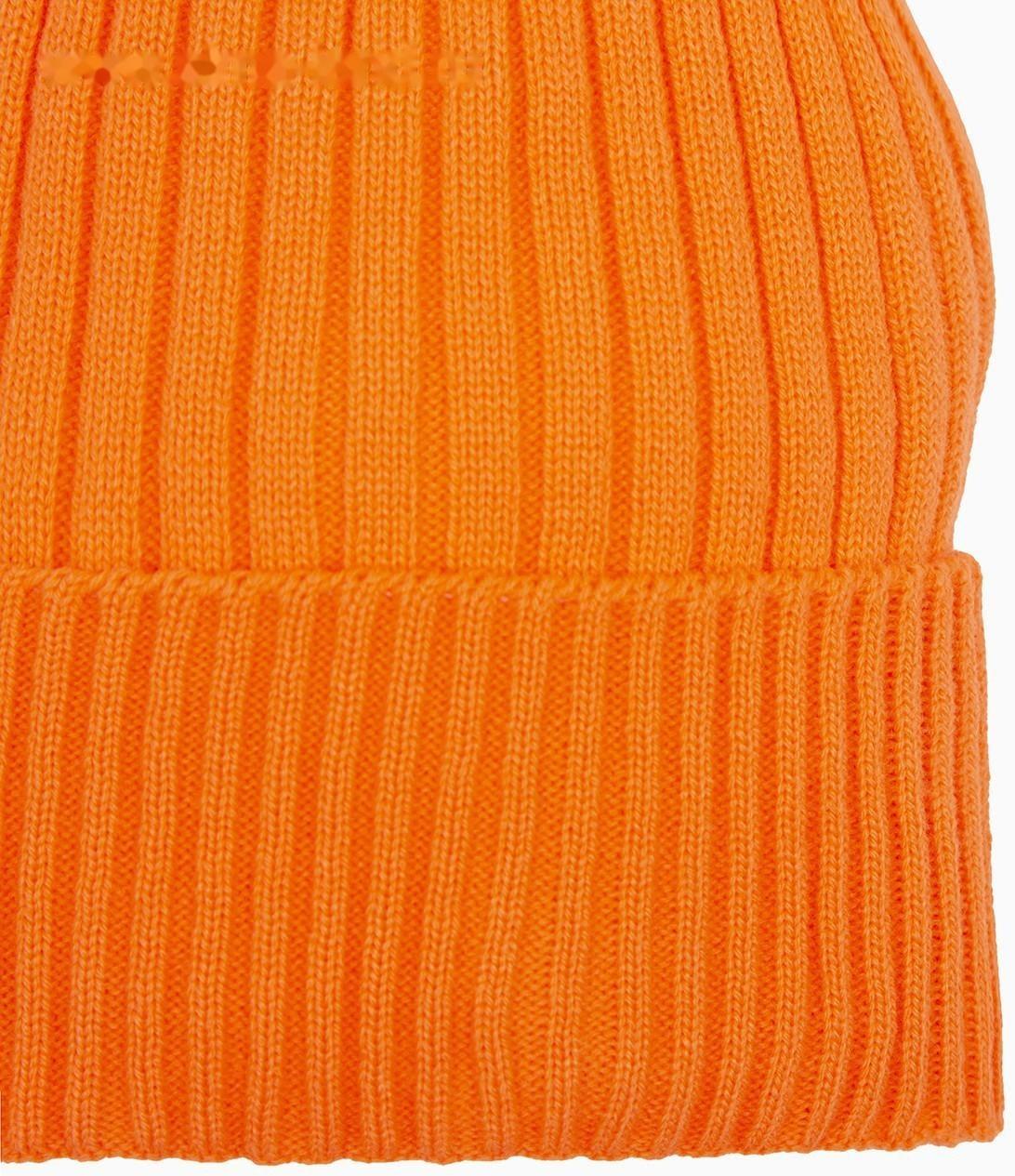 Шапка женская зимняя, цвет оранжевый, размер 52-56