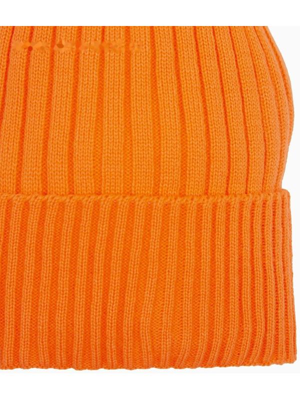 Шапка женская зимняя, цвет оранжевый, размер 52-56