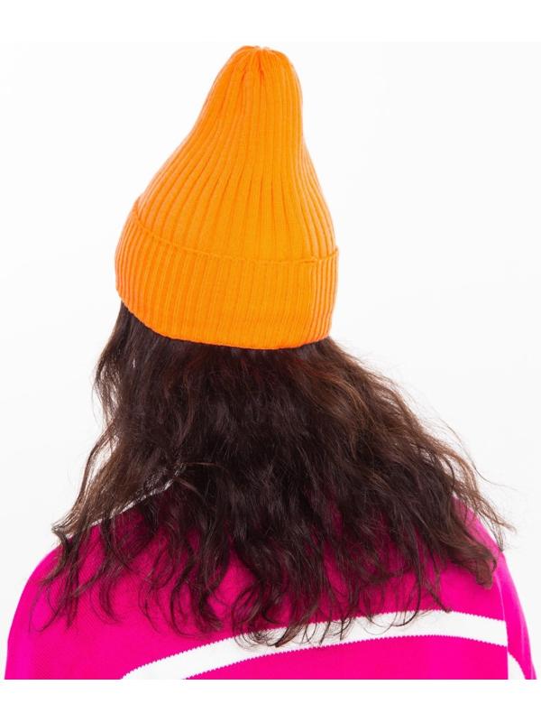 Шапка женская зимняя, цвет оранжевый, размер 52-56