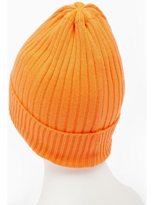 Шапка женская зимняя, цвет оранжевый, размер 52-56