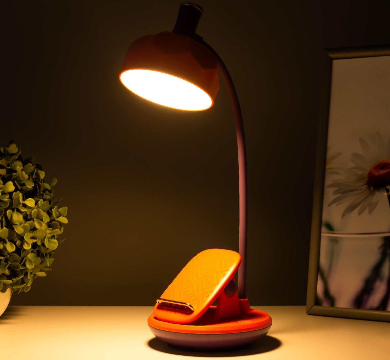 Настольная лампа Эдельс LED 3Вт 3000-6000К USB АКБ оранжевый 12,5х12,5х39,5 см