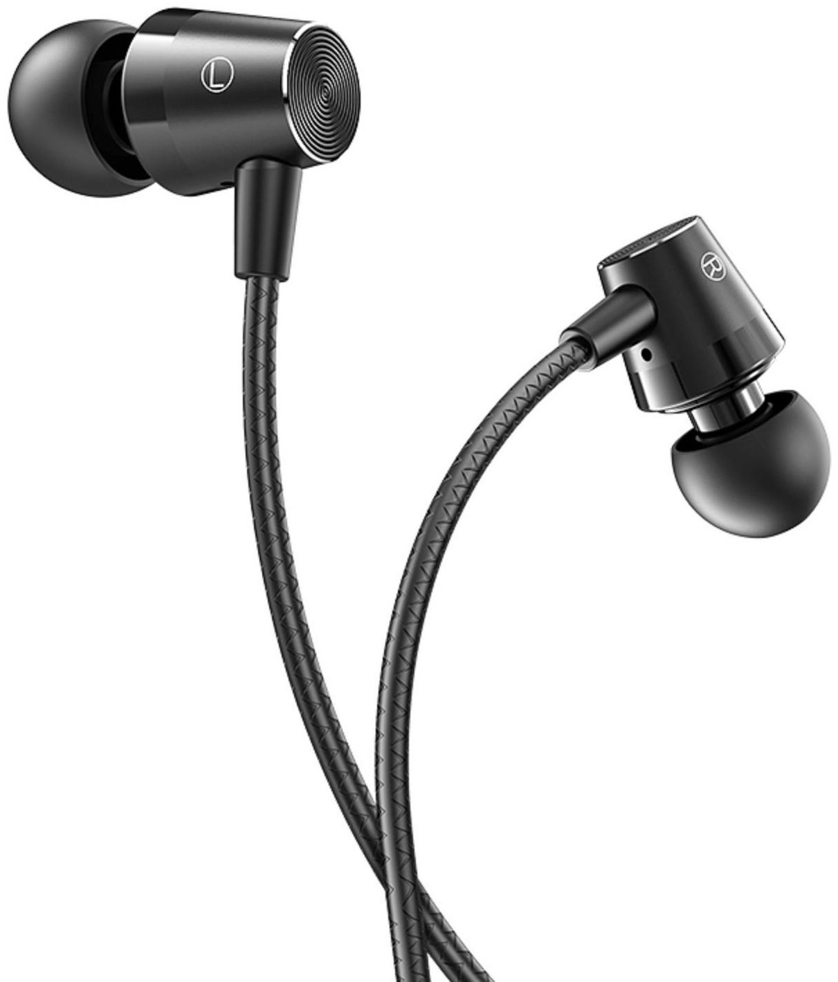 Наушники Hoco M79, проводные, вакуумные, микрофон, Jack 3.5 мм, 1.2 м, черные