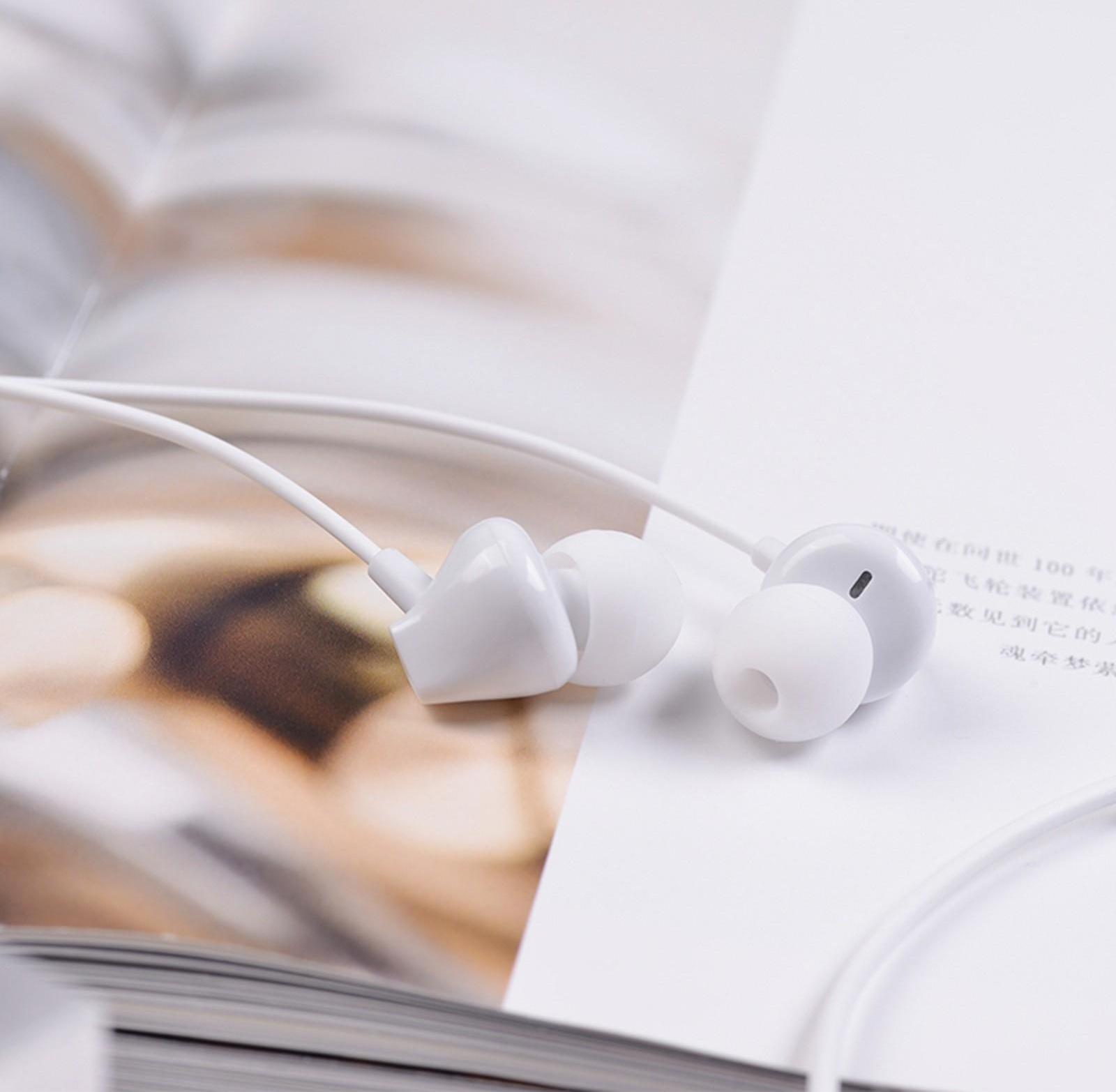 Наушники Hoco M60, проводные, вакуумные, микрофон, Jack 3.5 мм, 1.2 м, белые