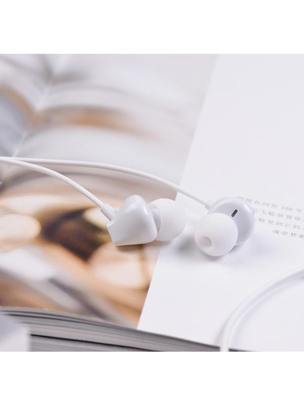 Наушники Hoco M60, проводные, вакуумные, микрофон, Jack 3.5 мм, 1.2 м, белые