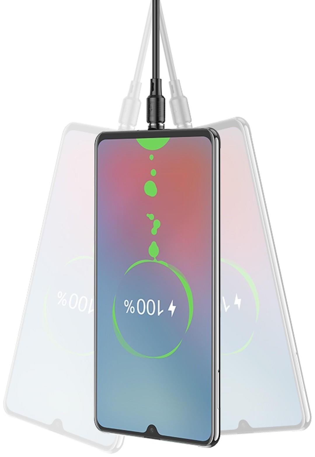 Кабель Hoco X52, microUSB - USB, магнитный разъем, только зарядка, 2.4 А, 1 м, чёрный