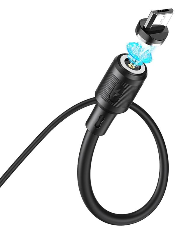 Кабель Hoco X52, microUSB - USB, магнитный разъем, только зарядка, 2.4 А, 1 м, чёрный