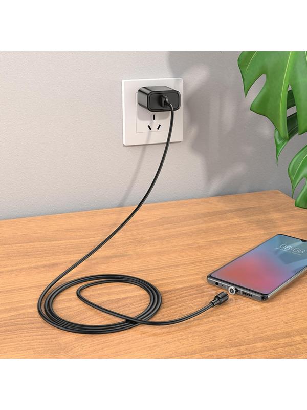 Кабель Hoco X52, microUSB - USB, магнитный разъем, только зарядка, 2.4 А, 1 м, чёрный