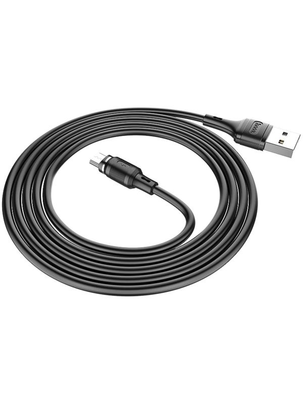 Кабель Hoco X52, microUSB - USB, магнитный разъем, только зарядка, 2.4 А, 1 м, чёрный