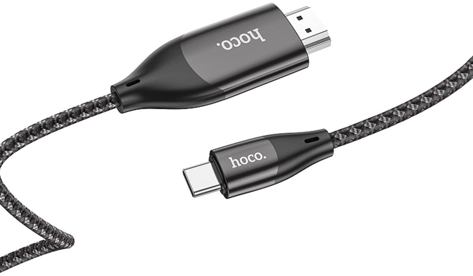 Кабель Hoco UA16 Type-C - HDMI, 4K, 2 м, для устройств с USB-C 3.1 (DisplayPort Alt Mode)