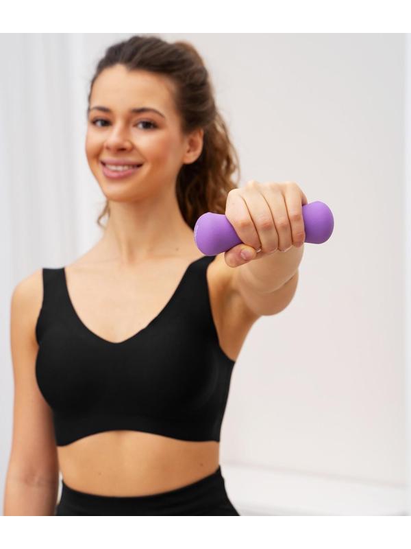 Гантель неопреновая, 0,75 кг, цвет фиолетовый