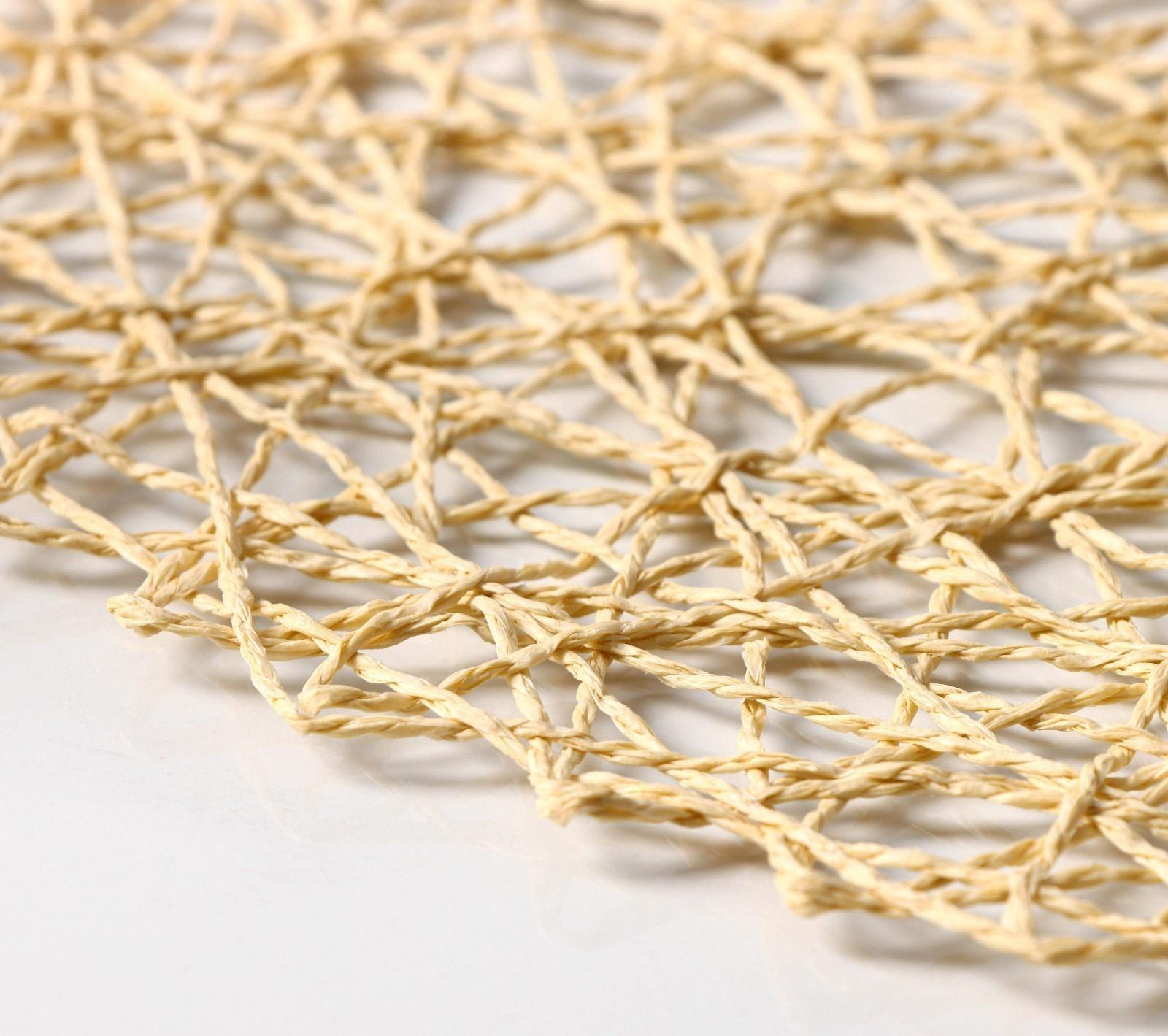 Набор салфеток сервировочных на стол Доляна «Одуванчик», 4 шт, d=38 см, цвет бежевый