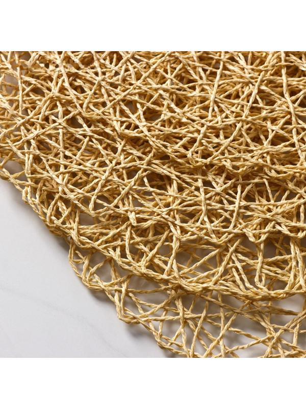 Набор салфеток сервировочных на стол Доляна «Одуванчик», 4 шт, d=38 см, цвет бежевый