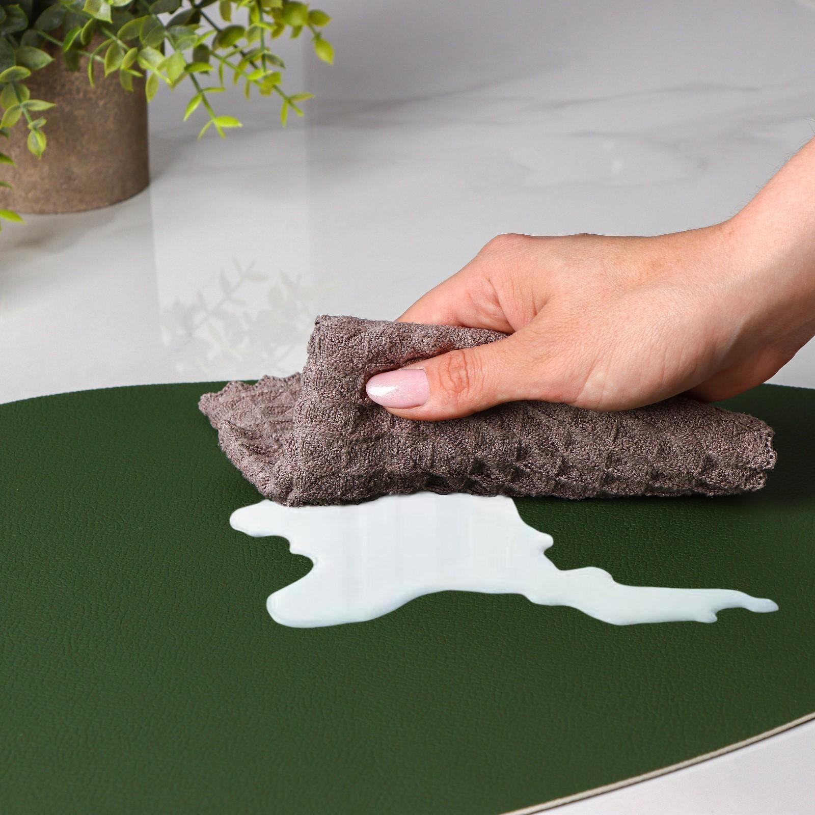 Набор салфеток сервировочных на стол Доляна «Тэм», 44×35 см, 4 шт, цвет зелёный