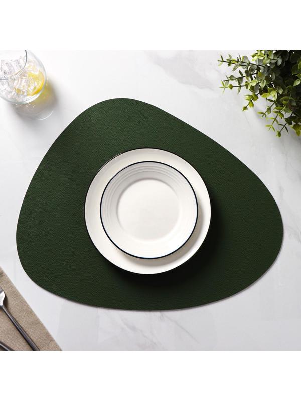 Набор салфеток сервировочных на стол Доляна «Тэм», 44×35 см, 4 шт, цвет зелёный