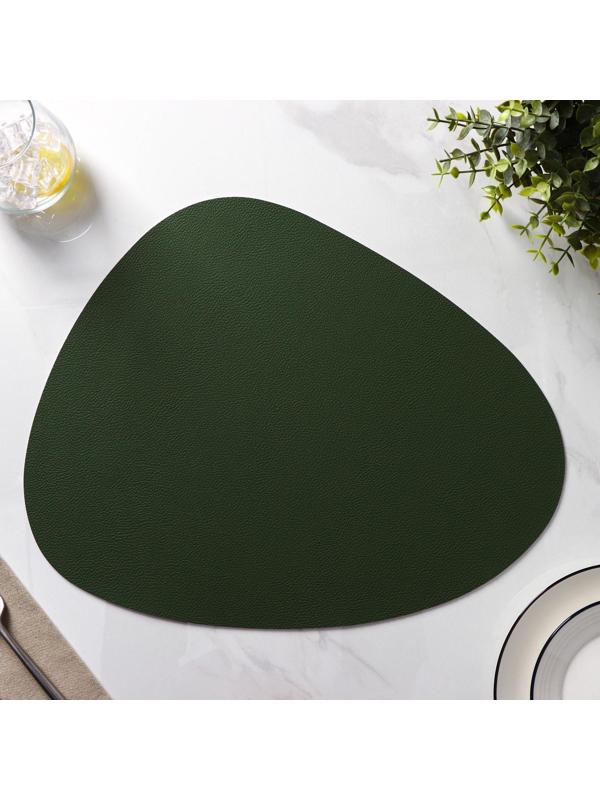 Набор салфеток сервировочных на стол Доляна «Тэм», 44×35 см, 4 шт, цвет зелёный