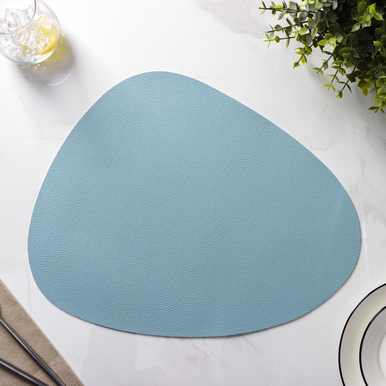 Набор салфеток сервировочных на стол Доляна «Тэм», 44×35 см, 4 шт, цвет голубой