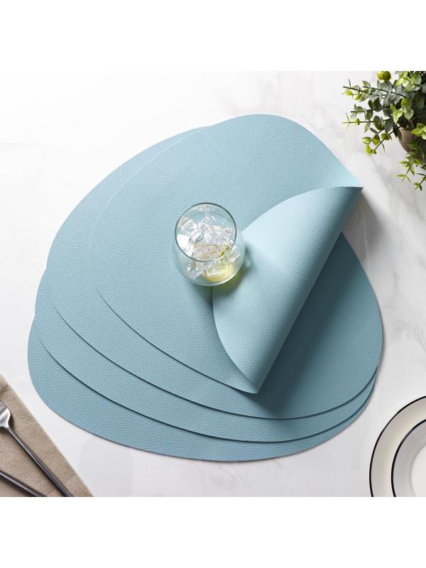 Набор салфеток сервировочных на стол Доляна «Тэм», 44×35 см, 4 шт, цвет голубой