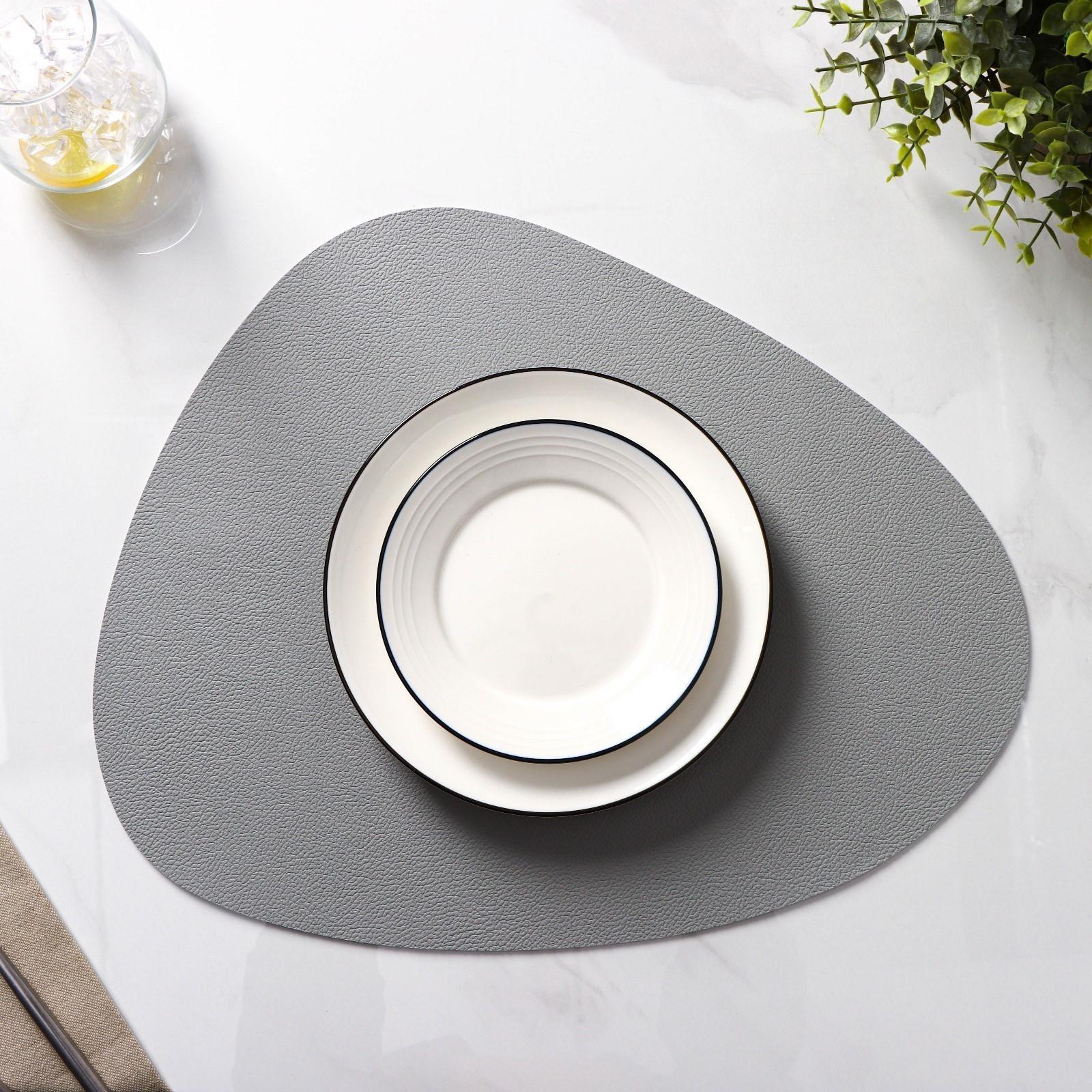 Набор салфеток сервировочных на стол Доляна «Тэм», 44×35 см, 4 шт, цвет серый