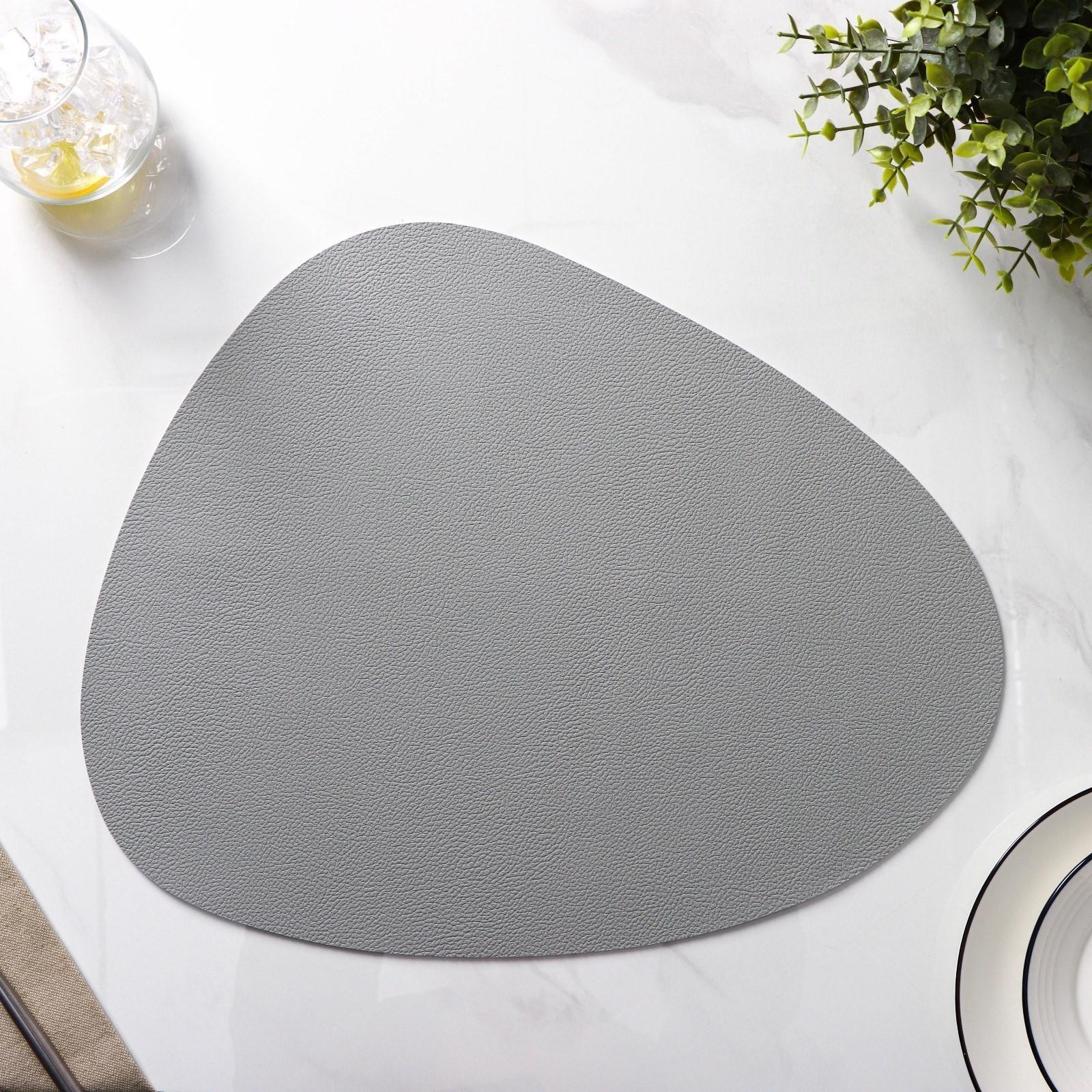 Набор салфеток сервировочных на стол Доляна «Тэм», 44×35 см, 4 шт, цвет серый