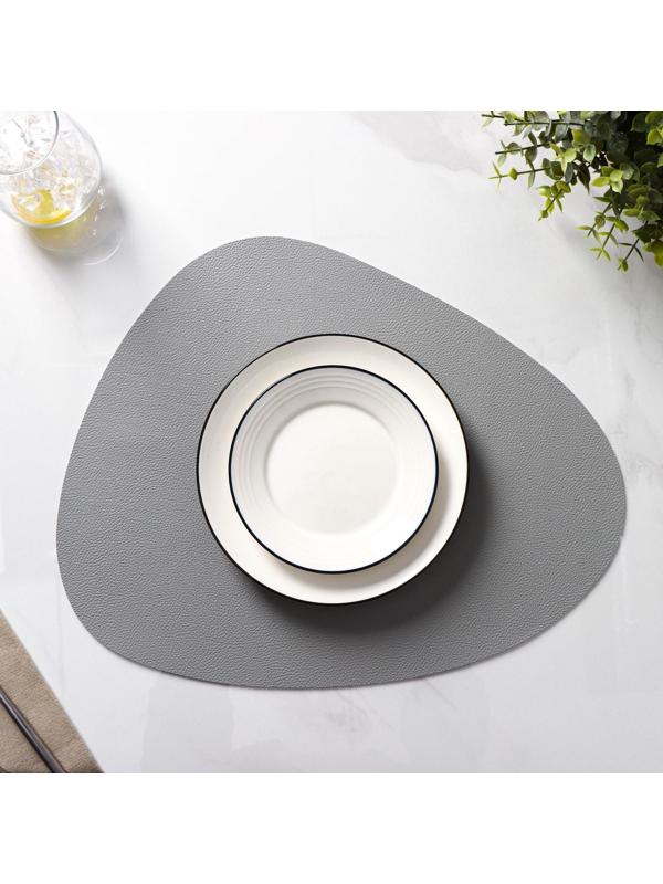 Набор салфеток сервировочных на стол Доляна «Тэм», 44×35 см, 4 шт, цвет серый