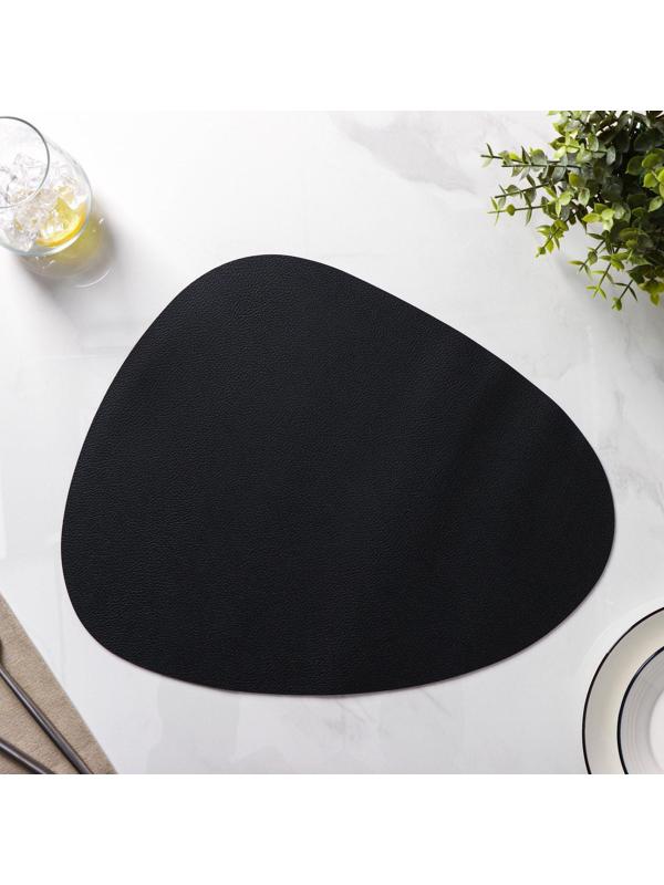 Набор салфеток сервировочных на стол Доляна «Тэм», 44×35 см, 4 шт, цвет чёрный