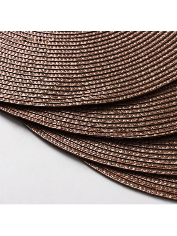 Набор салфеток сервировочных на стол Доляна «Лофт», 4 шт, d=38 см, цвет кофейный