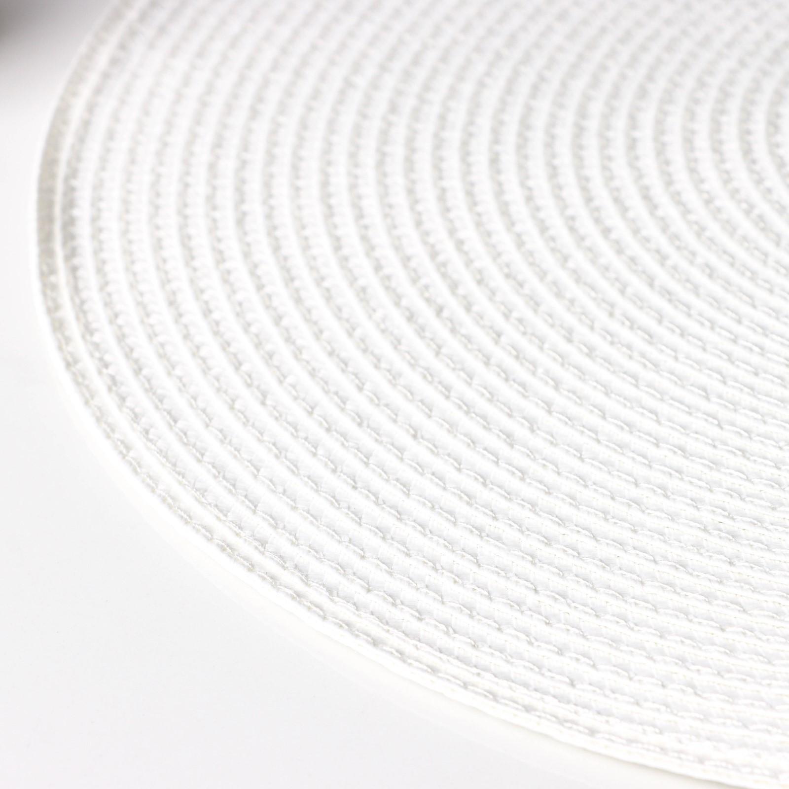 Набор салфеток сервировочных на стол Доляна «Лофт», 4 шт, d=38 см, цвет белый