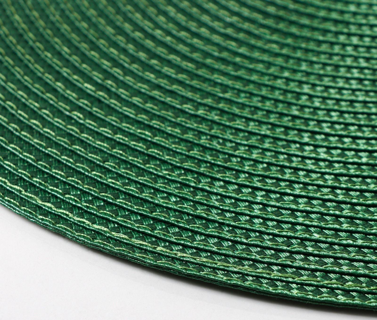 Набор салфеток сервировочных на стол Доляна «Лофт», 4 шт, d=38 см, цвет зелёный