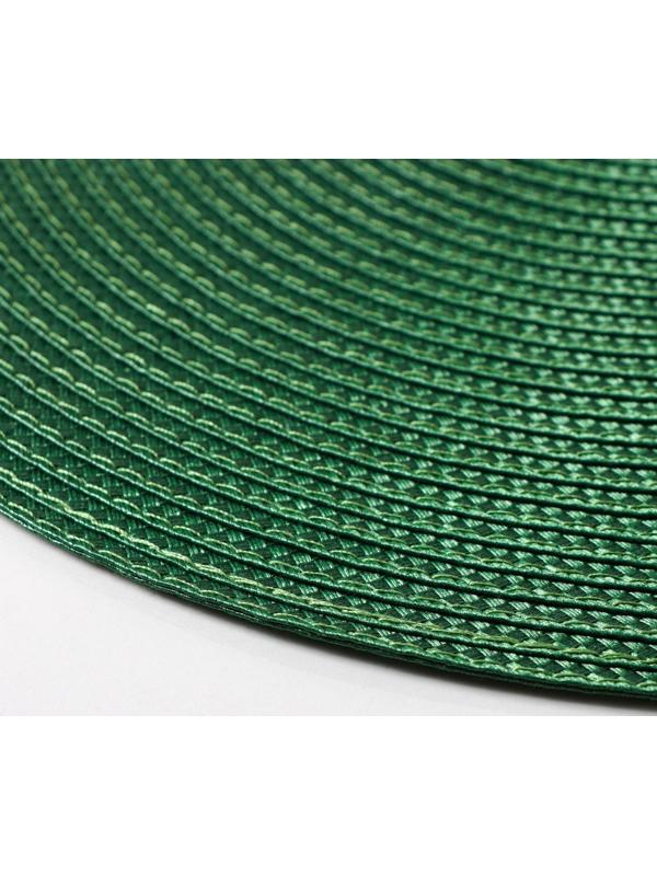 Набор салфеток сервировочных на стол Доляна «Лофт», 4 шт, d=38 см, цвет зелёный