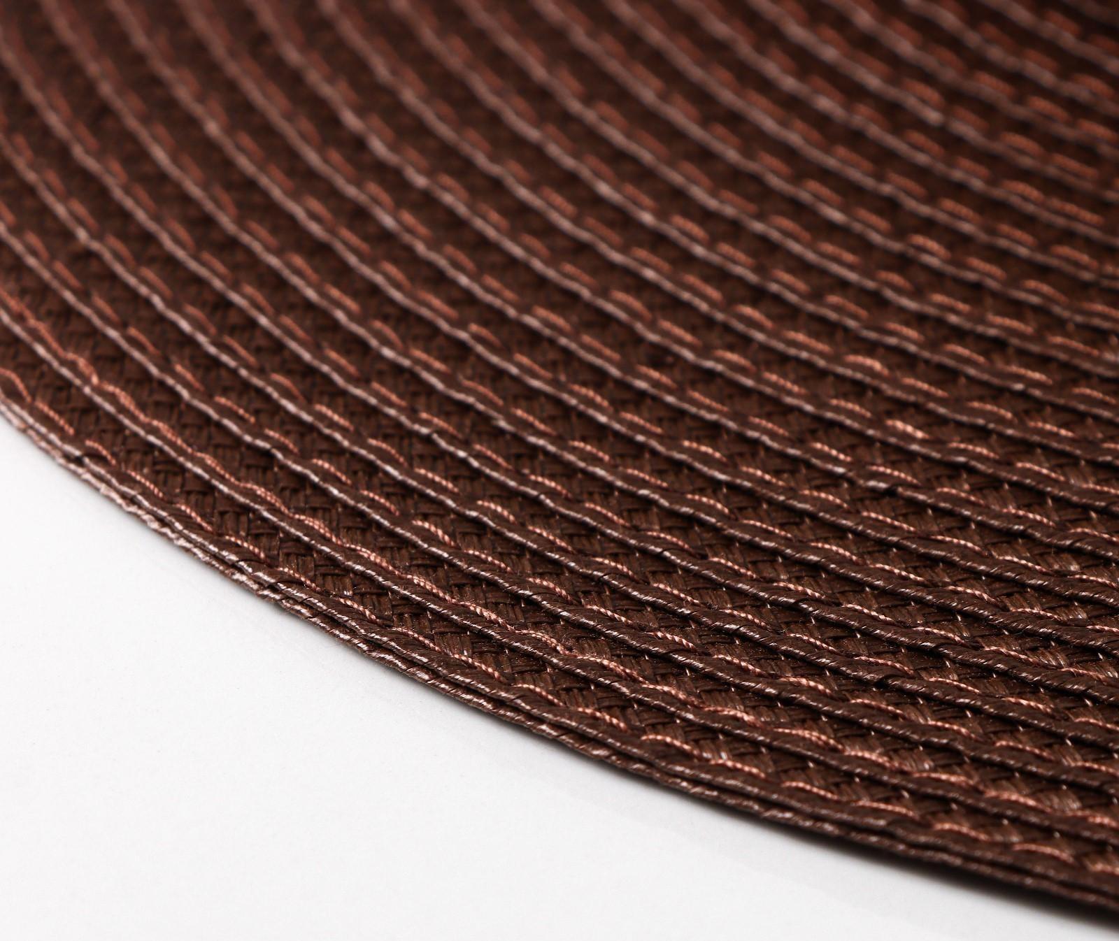 Набор салфеток сервировочных на стол Доляна «Лофт», 4 шт, d=38 см, цвет коричневый