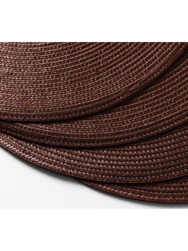 Набор салфеток сервировочных на стол Доляна «Лофт», 4 шт, d=38 см, цвет коричневый