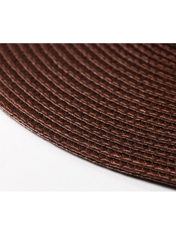 Набор салфеток сервировочных на стол Доляна «Лофт», 4 шт, d=38 см, цвет коричневый