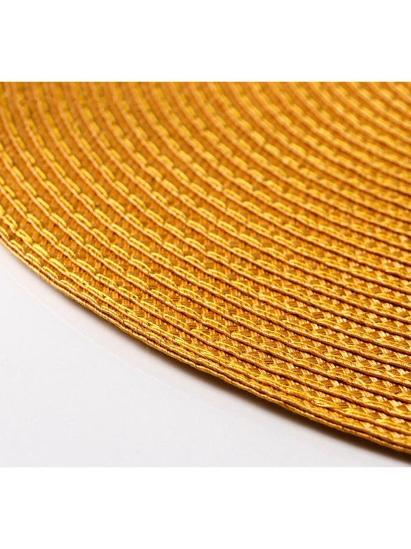 Набор салфеток сервировочных на стол Доляна «Лофт», 4 шт, d=38 см, цвет песочный