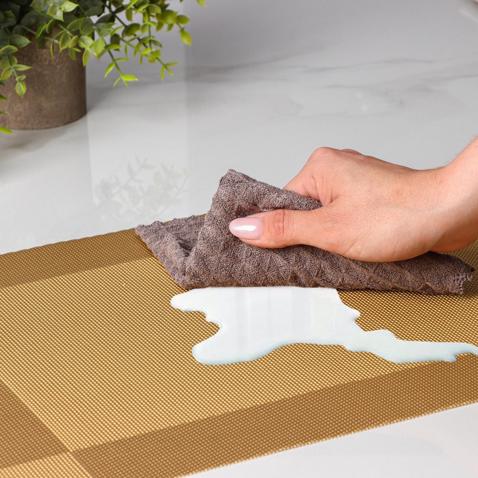 Набор салфеток сервировочных на стол Доляна «Шахматы», 45×30 см, 4 шт, цвет бежевый