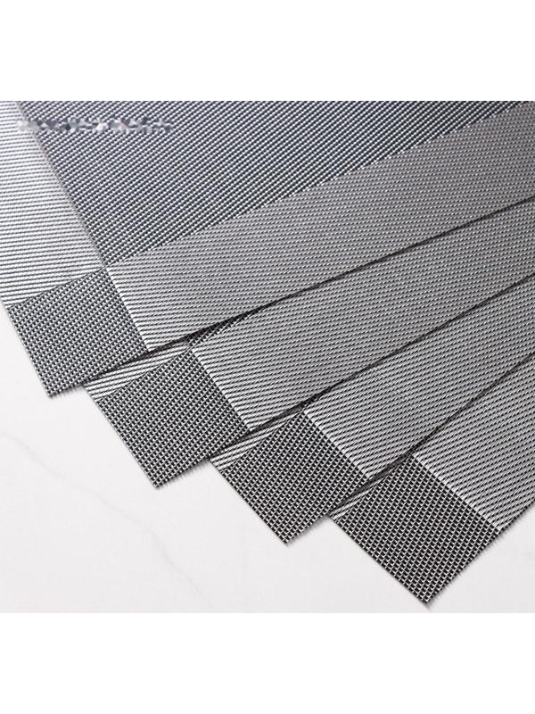 Набор салфеток сервировочных на стол Доляна «Шахматы», 45×30 см, 4 шт, цвет серебряный